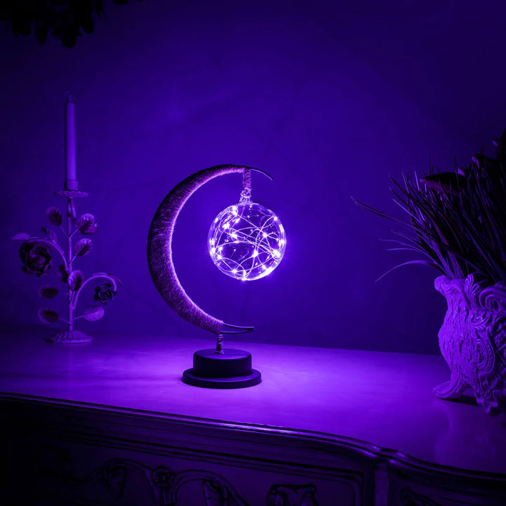 11-Inch Lunar Moon Lamp – 3D Printed Celestial Night Light with Soft Glow, Battery Operated for Home Decor 7