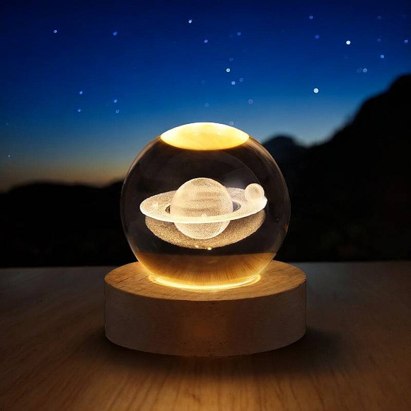 3D Crystal Ball Lamp with Touch Control – USB Powered, Multiple Light Modes for Elegant Home Decor 1