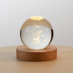 3D Engraved LED Lamp - Spherical Night Light with Warm White Glow - USB Powered Home Decor 14