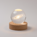 3D Engraved LED Lamp - Spherical Night Light with Warm White Glow - USB Powered Home Decor 2