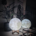 3D Printed Moon Lamp with Touch Control – Portable Night Light in 4 Sizes, Warm White & Cold White Options 1