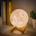 3D Printed Moon Lamp with Touch Control – Portable Night Light in 4 Sizes, Warm White & Cold White Options 6