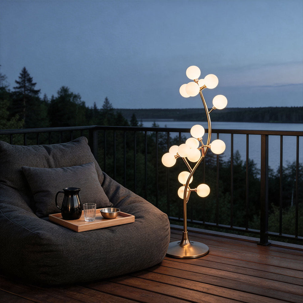6 PCS Decorative Floor Lamps with Cotton Tree Design – Elegant Wedding Lighting 1