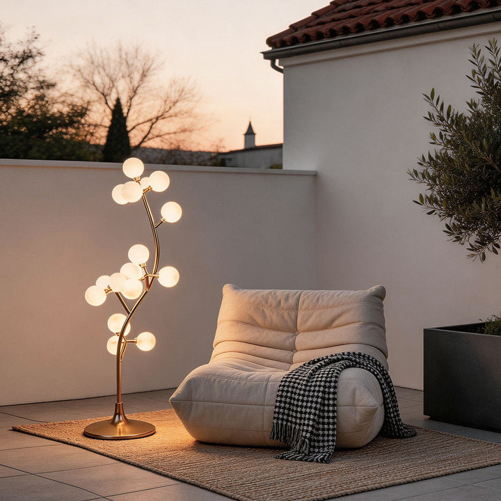 6 PCS Decorative Floor Lamps with Cotton Tree Design – Elegant Wedding Lighting 4