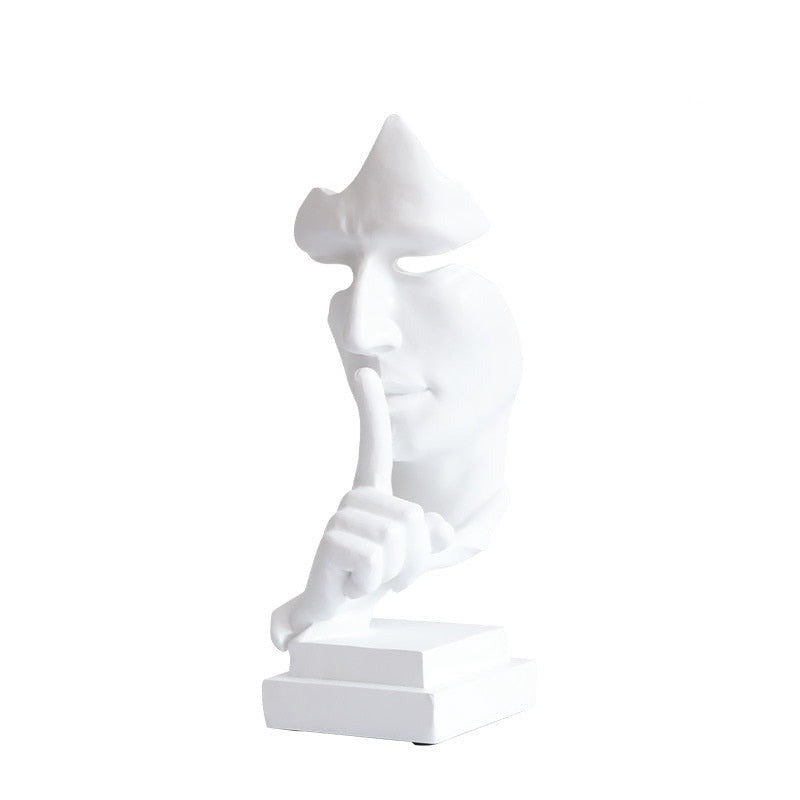 Abstract Face Sculpture in High-Quality Resin – 10.6 Inch Decorative Art Piece for Home and Office Decor 3