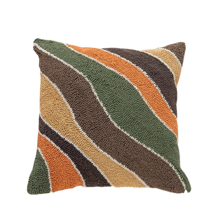 Abstract Tufted Cushion Cover – Soft Velvet with Modern Landscape Design 6