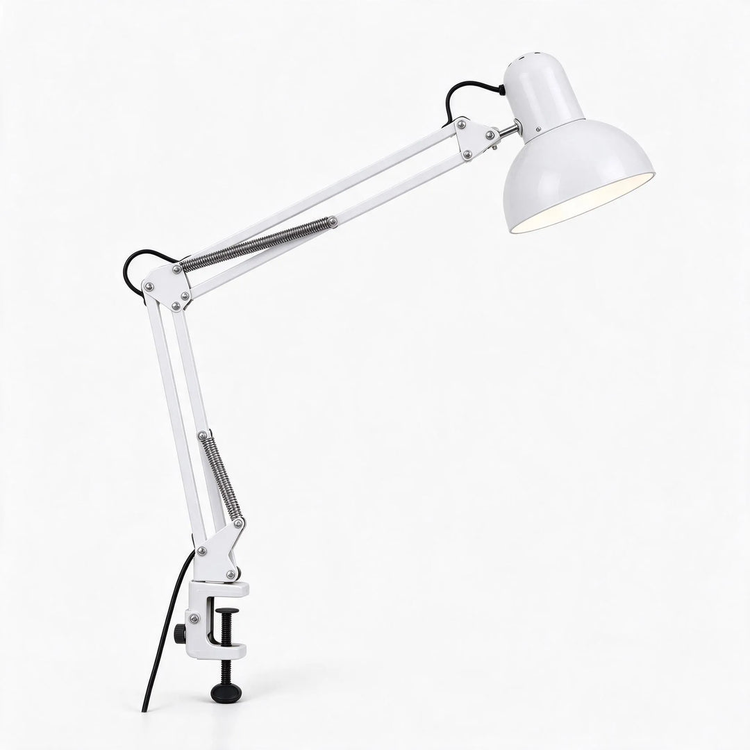 Adjustable Clamp Desk Lamp with Articulated Arm and Swivel Shade – Space-Saving Task Lighting for Workspaces 3