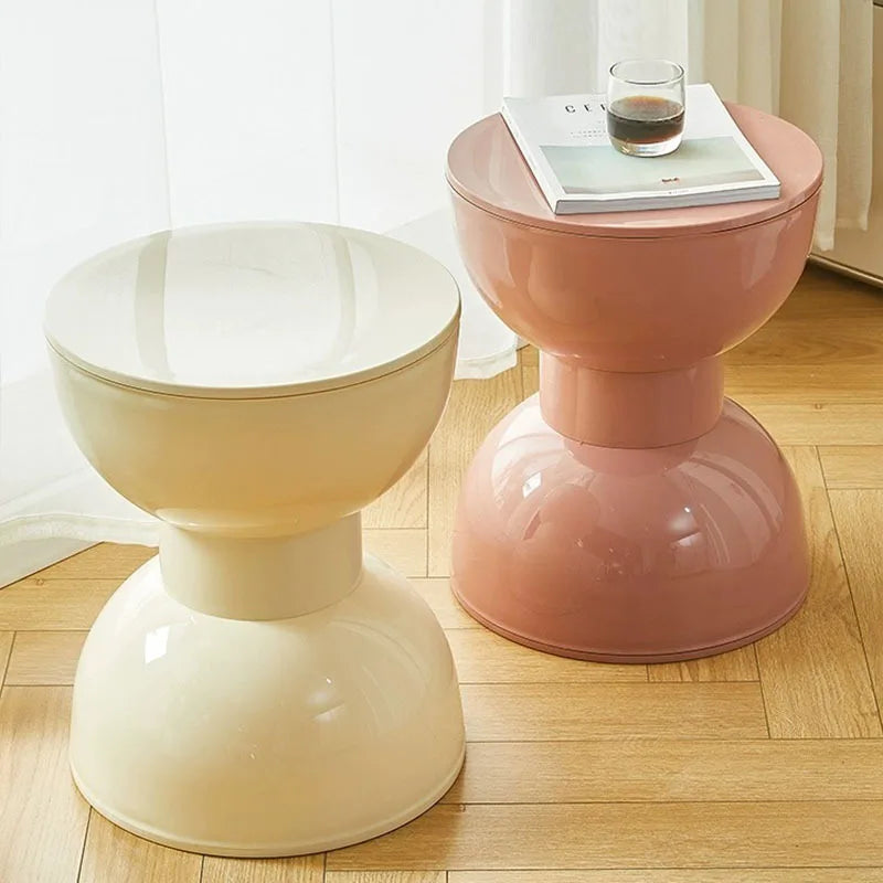 Arc-Shaped Low Side Table – Compact Plastic Accent for Living Room and Hall 3