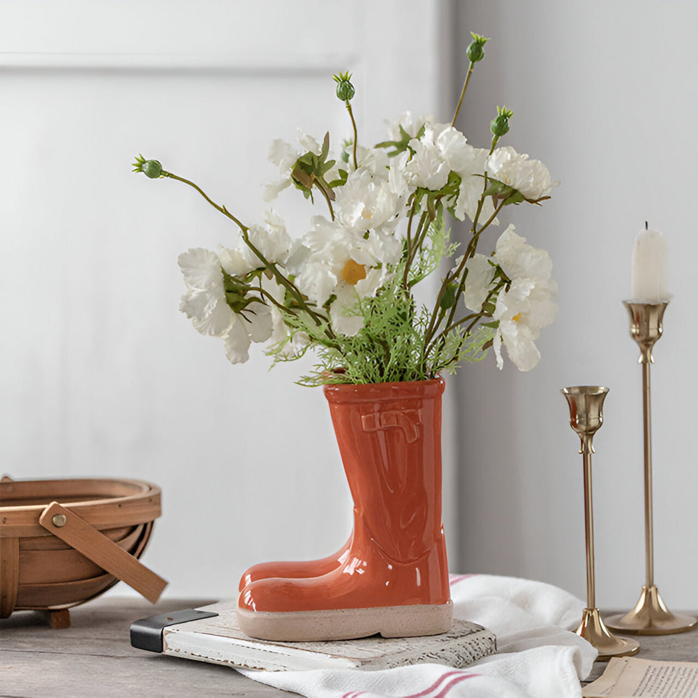 Artistic Ceramic Boot Vase – Unique 17 cm Design for Modern Interiors 4
