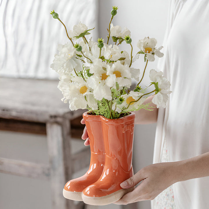 Artistic Ceramic Boot Vase – Unique 17 cm Design for Modern Interiors 5