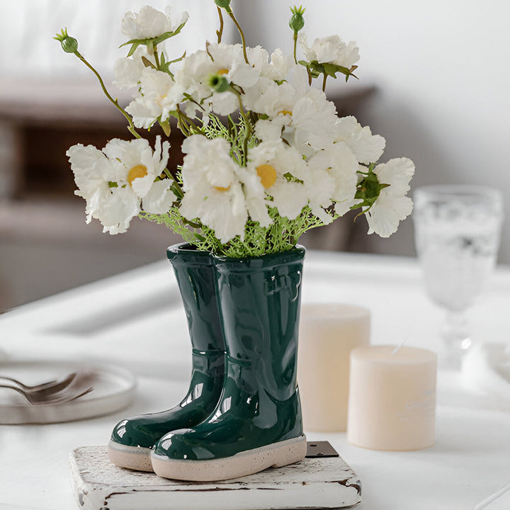 Artistic Ceramic Boot Vase – Unique 17 cm Design for Modern Interiors 6