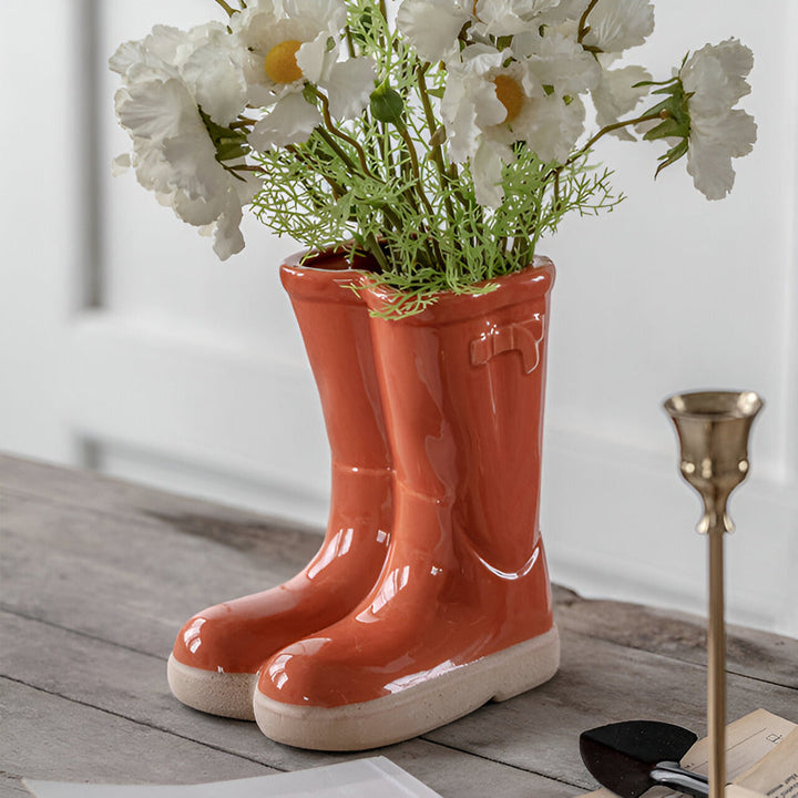 Artistic Ceramic Boot Vase – Unique 17 cm Design for Modern Interiors 7