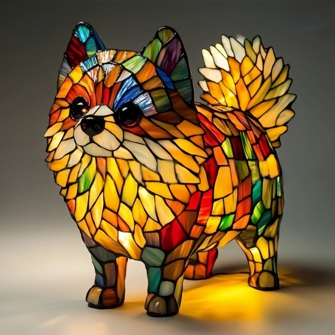 Artistic LED Table Lamp with Dog Breed Silhouettes – Warm Decorative Nightstand Lamp for Bedroom and Living Room 16