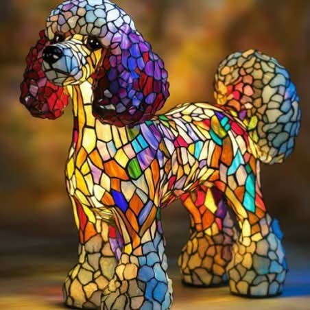Artistic LED Table Lamp with Dog Breed Silhouettes – Warm Decorative Nightstand Lamp for Bedroom and Living Room 19