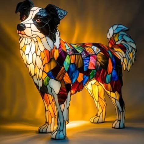 Artistic LED Table Lamp with Dog Breed Silhouettes – Warm Decorative Nightstand Lamp for Bedroom and Living Room 2