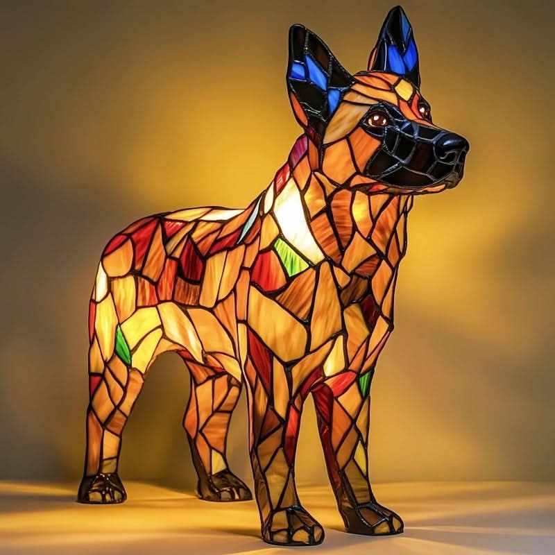 Artistic LED Table Lamp with Dog Breed Silhouettes – Warm Decorative Nightstand Lamp for Bedroom and Living Room 23