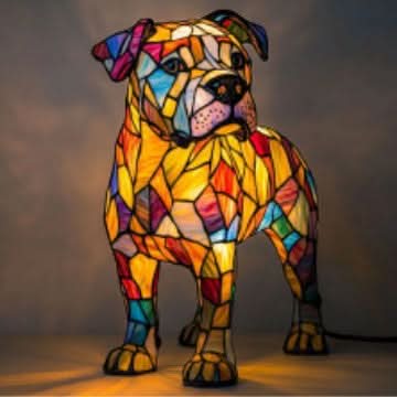 Artistic LED Table Lamp with Dog Breed Silhouettes – Warm Decorative Nightstand Lamp for Bedroom and Living Room 25