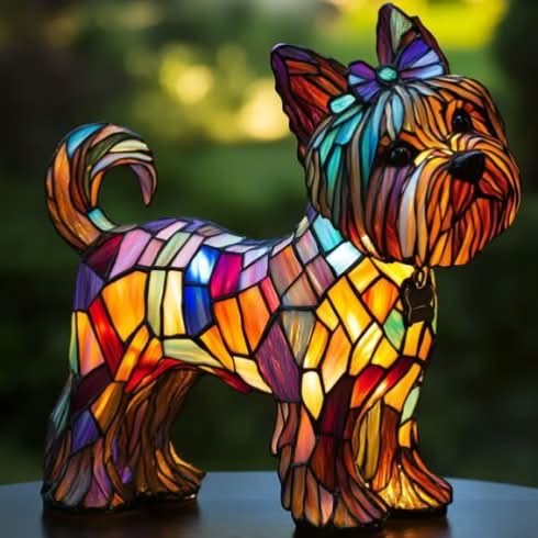 Artistic LED Table Lamp with Dog Breed Silhouettes – Warm Decorative Nightstand Lamp for Bedroom and Living Room 28