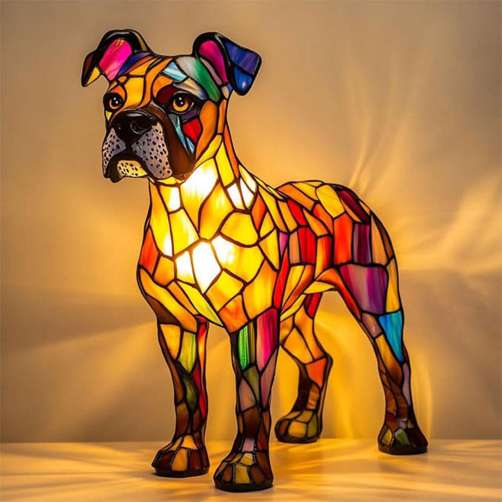 Artistic LED Table Lamp with Dog Breed Silhouettes – Warm Decorative Nightstand Lamp for Bedroom and Living Room 3