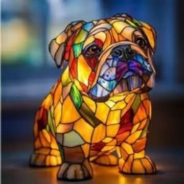 Artistic LED Table Lamp with Dog Breed Silhouettes – Warm Decorative Nightstand Lamp for Bedroom and Living Room 4