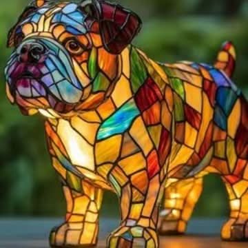 Artistic LED Table Lamp with Dog Breed Silhouettes – Warm Decorative Nightstand Lamp for Bedroom and Living Room 5