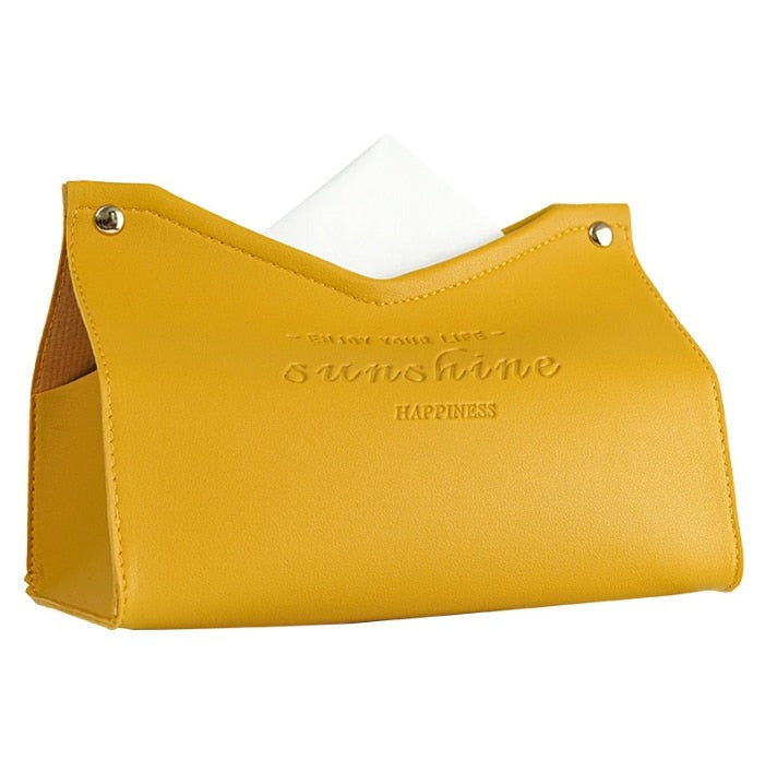 Artistic Tissue Holder in Artificial Leather – Stylish Home Décor Accessory 0