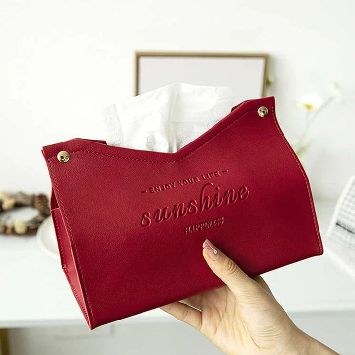 Artistic Tissue Holder in Artificial Leather – Stylish Home Décor Accessory 2