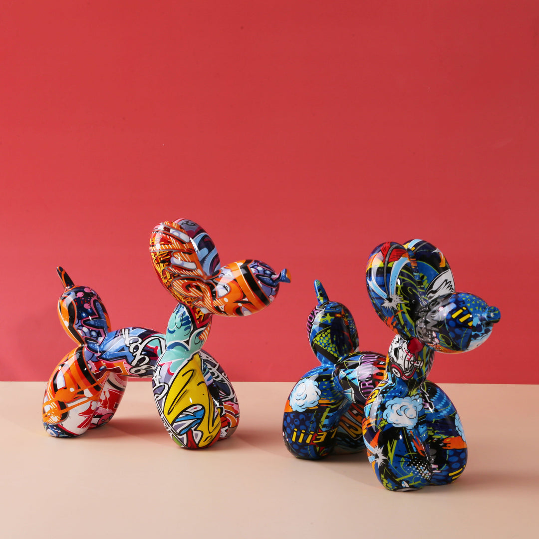 Balloon Dog Sculpture - Modern Nordic Dog Statue in Eco-Friendly Resin for Whimsical Home Decor 1