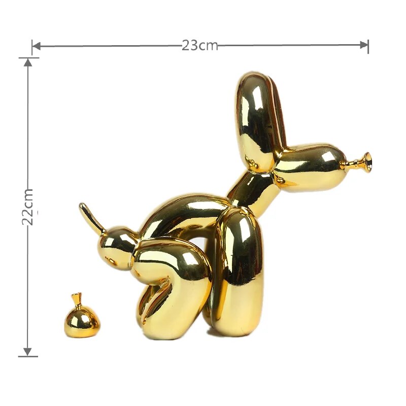 Balloon Dog Sculpture 2.0 – Playful Art Piece in Polished Resin, 27cm x 23cm 6