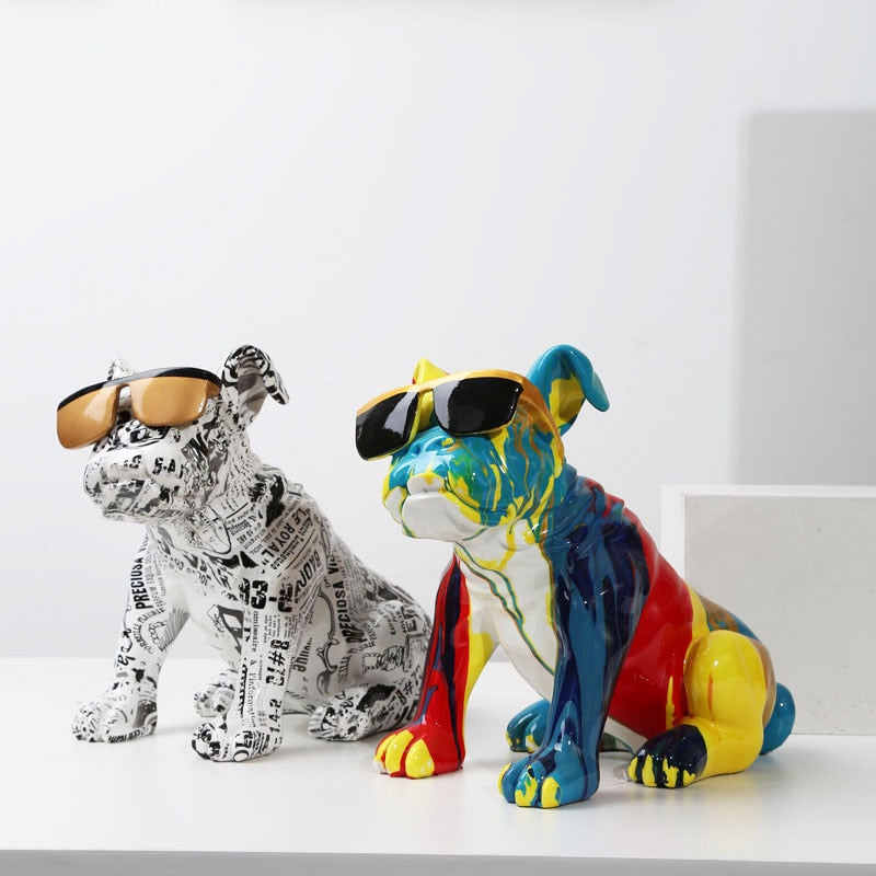 Bold Cool Bully Artwork – Striking Art Piece in Environmentally Friendly Resin for Modern Home Decor 1