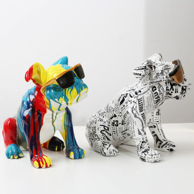Bold Cool Bully Artwork – Striking Art Piece in Environmentally Friendly Resin for Modern Home Decor 5