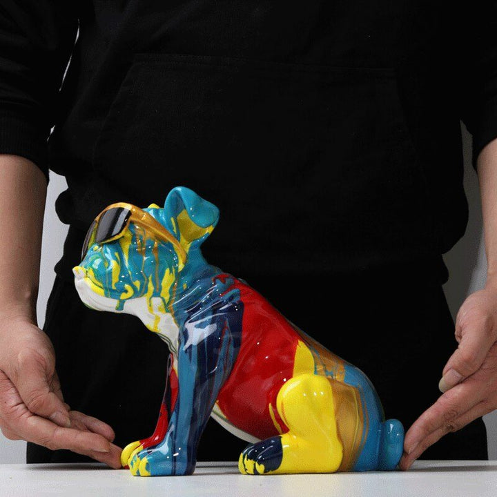 Bold Cool Bully Artwork – Striking Art Piece in Environmentally Friendly Resin for Modern Home Decor 6