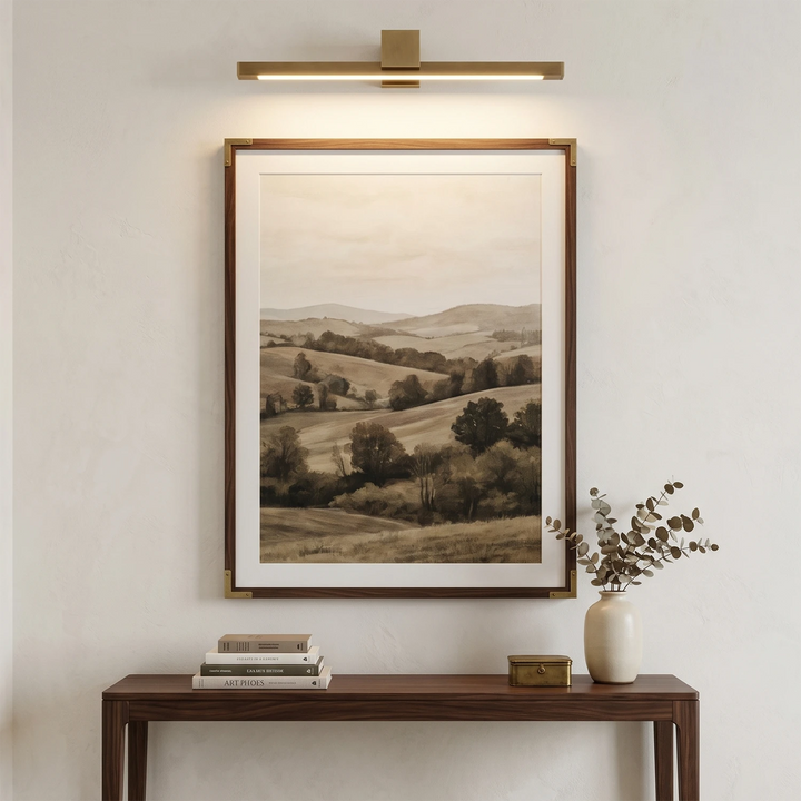 Brass Linear LED Wall Sconce – Modern Bathroom Lights for Elegant Interiors, Moisture-Resistant Design, Ideal for Vanity and Art Display 1