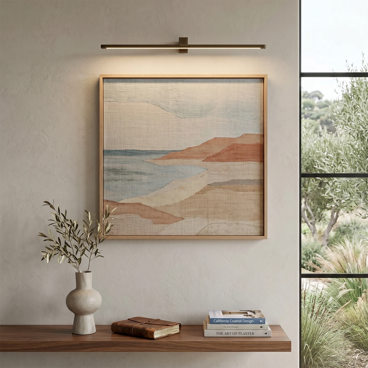 Brass Linear LED Wall Sconce – Modern Bathroom Lights for Elegant Interiors, Moisture-Resistant Design, Ideal for Vanity and Art Display 4