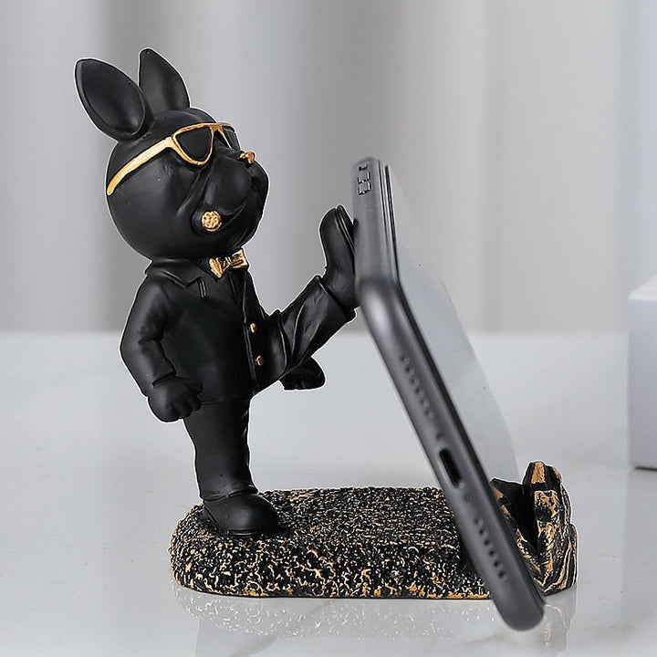 Bulldog Mobile Phone Stand – High-Quality Resin Cell Phone Holder for Home and Office Decor 0