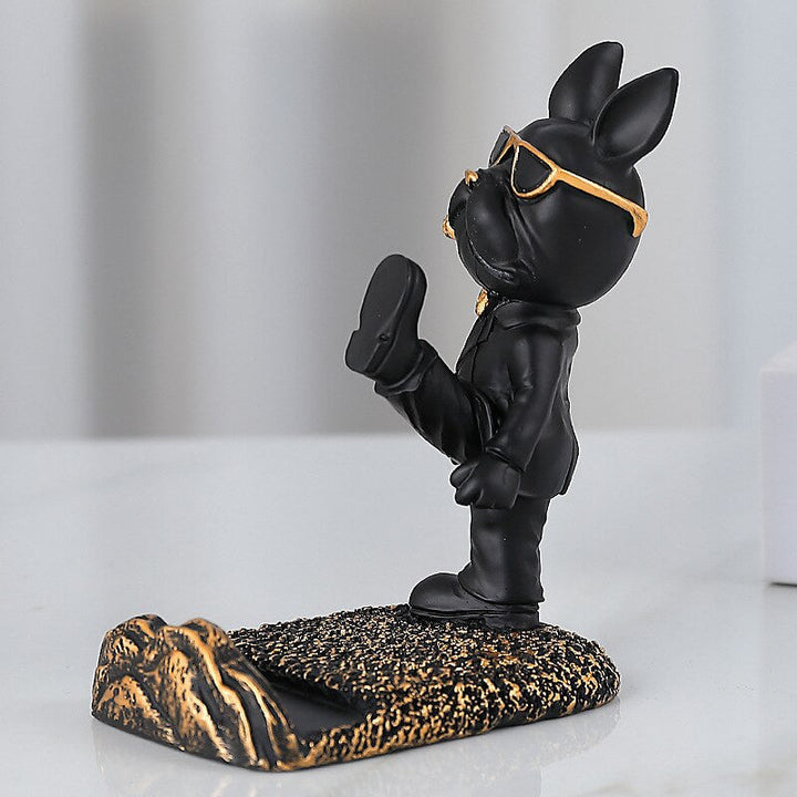 Bulldog Mobile Phone Stand – High-Quality Resin Cell Phone Holder for Home and Office Decor 2