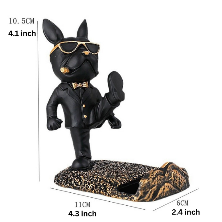 Bulldog Mobile Phone Stand – High-Quality Resin Cell Phone Holder for Home and Office Decor 4