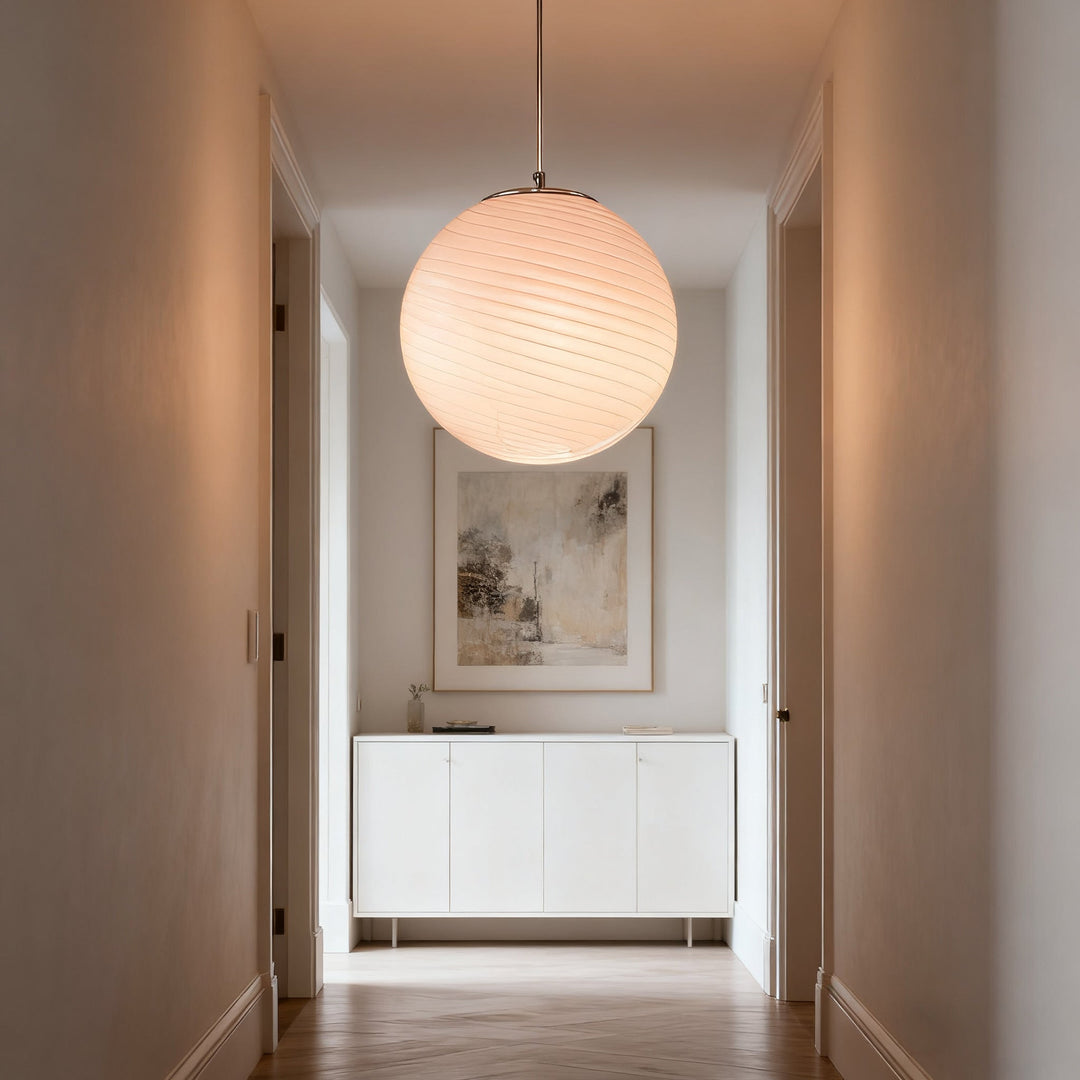 Candy Swirl Glass Pendant Lighting – Adjustable Height Stained Glass Hanging Light for Kitchen Island and Contemporary Decor 8