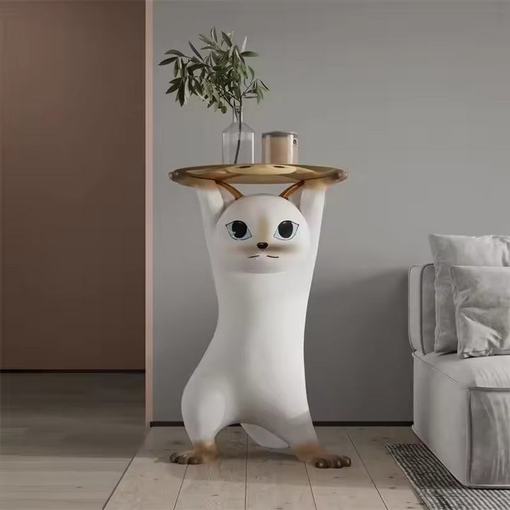 Cat Figure Side Table – Playful Decorative Coffee Table for Modern Living Rooms 1