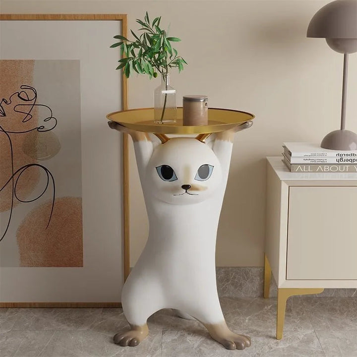 Cat Figure Side Table – Playful Decorative Coffee Table for Modern Living Rooms 2
