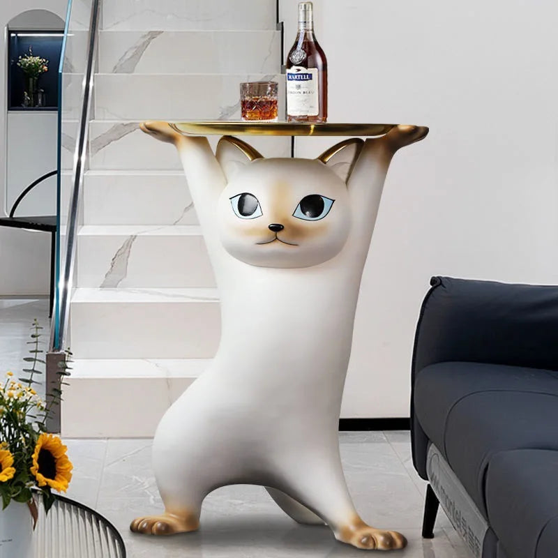Cat Figure Side Table – Playful Decorative Coffee Table for Modern Living Rooms 3