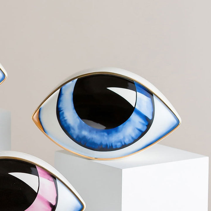 Ceramic Eye Sculpture – Elegant Decorative Art Piece for Home and Office 0