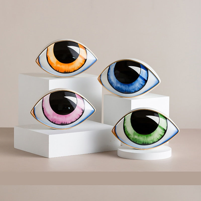 Ceramic Eye Sculpture – Elegant Decorative Art Piece for Home and Office 1