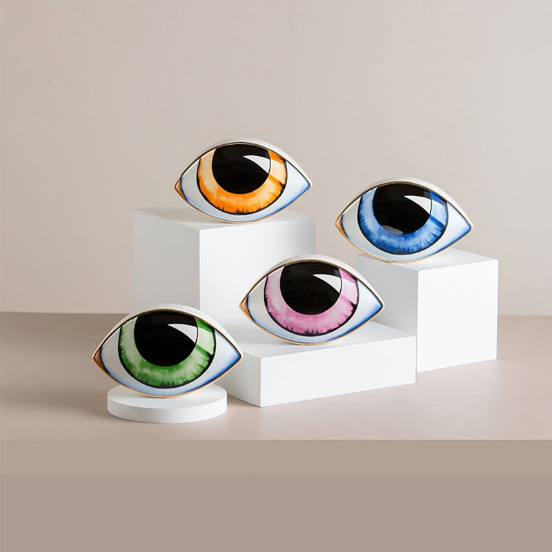 Ceramic Eye Sculpture – Elegant Decorative Art Piece for Home and Office 2
