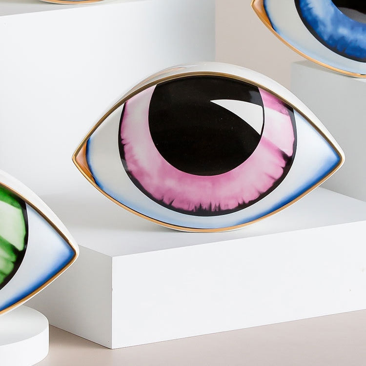 Ceramic Eye Sculpture – Elegant Decorative Art Piece for Home and Office 5