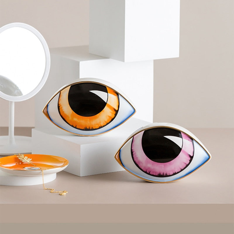 Ceramic Eye Sculpture – Elegant Decorative Art Piece for Home and Office 7