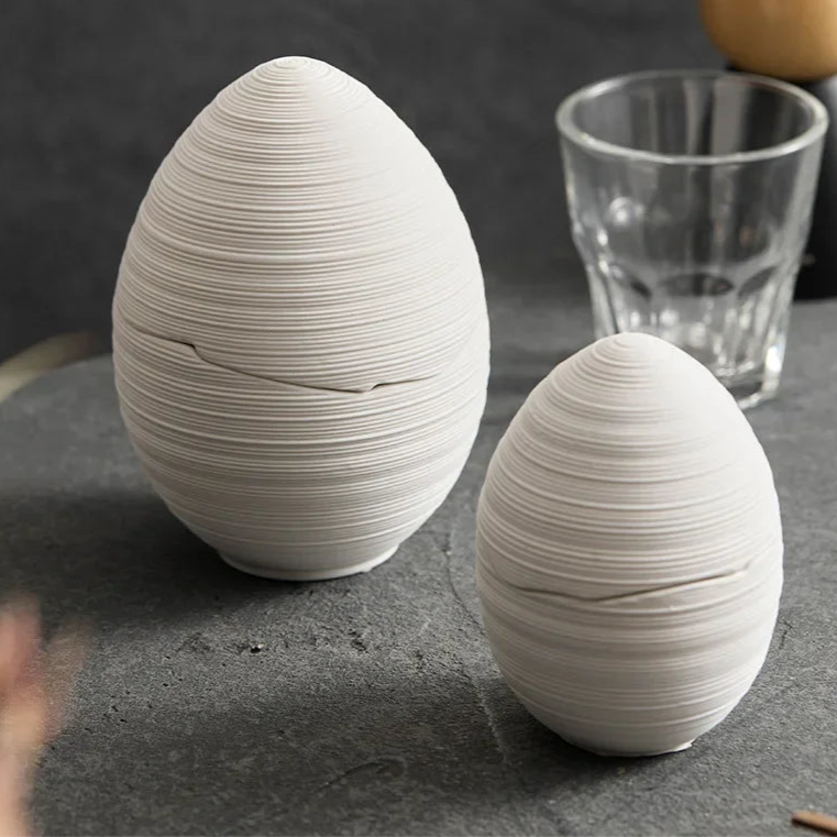 Ceramic Serving Bowl with Smooth Egg-Shaped Design – Elegant and Versatile for Fruits, Desserts, and Soups 1