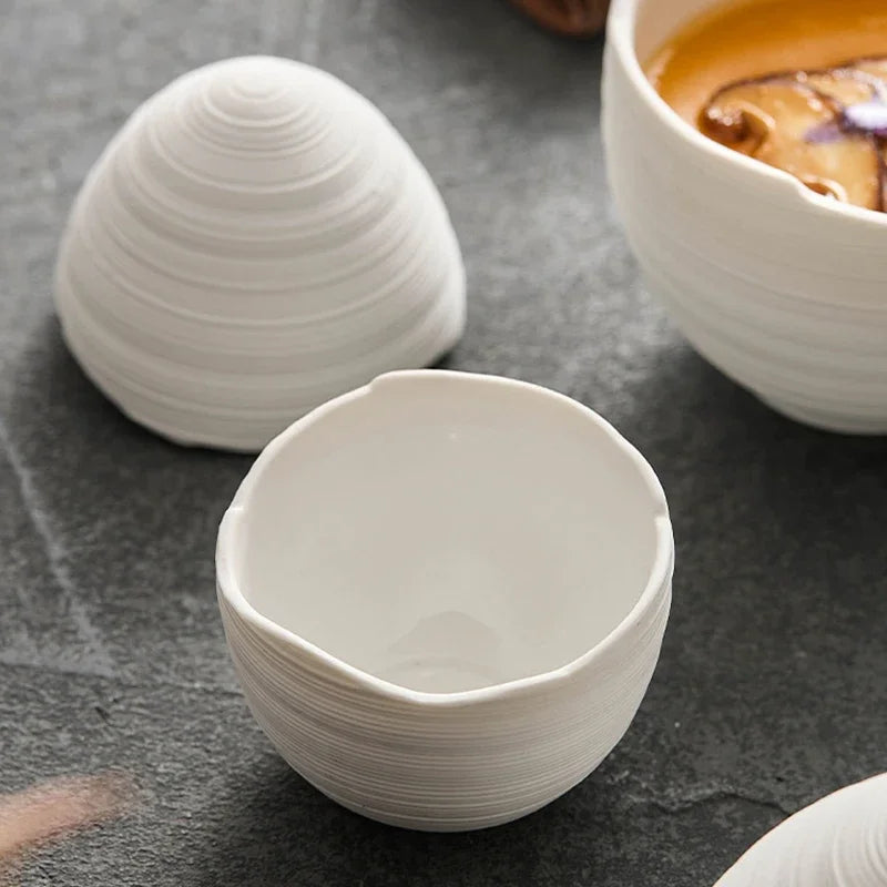 Ceramic Serving Bowl with Smooth Egg-Shaped Design – Elegant and Versatile for Fruits, Desserts, and Soups 4