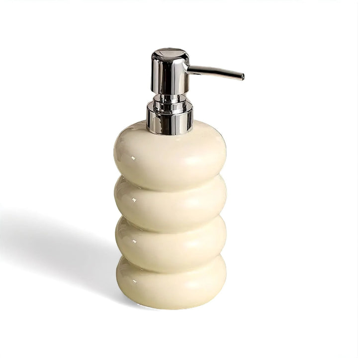 Ceramic Soap Dispenser with Stacked Bubble Design – Drip-Resistant Metal Pump for Kitchen and Bathroom Use 4