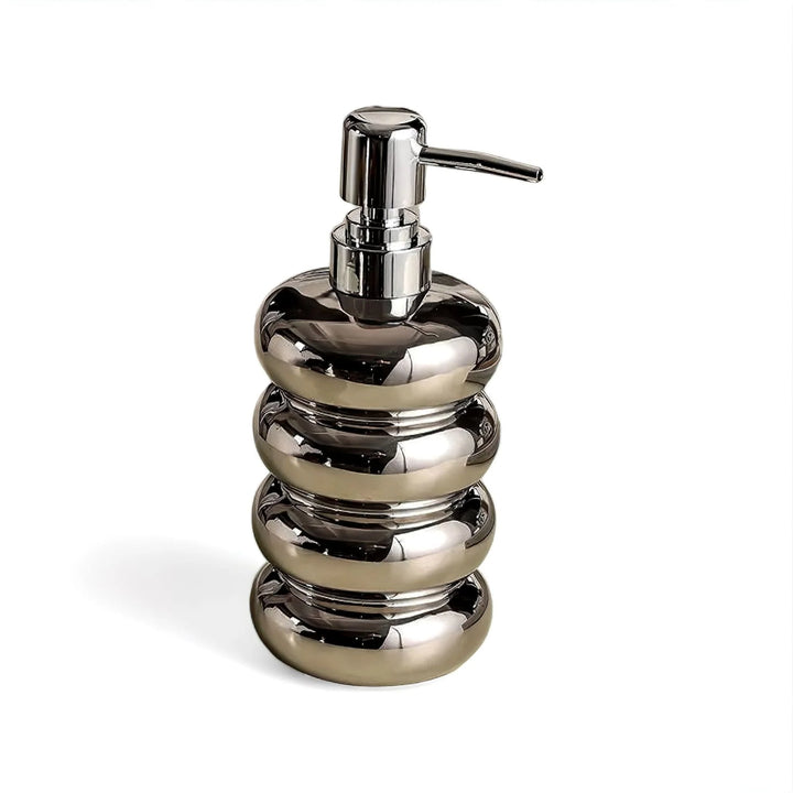 Ceramic Soap Dispenser with Stacked Bubble Design – Drip-Resistant Metal Pump for Kitchen and Bathroom Use 5